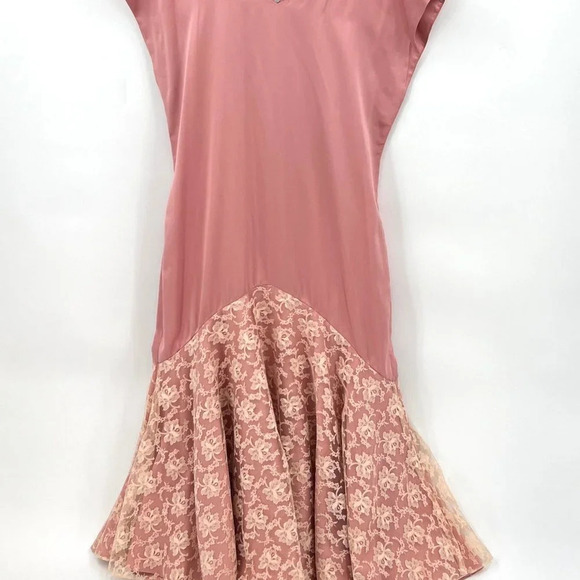 Vintage Satin Laced Mermaid Dress XL - Picture 10 of 10